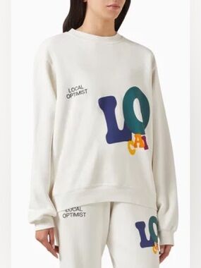 Madhappy Local Optimist Crewneck Sweatshirt size medium *flaws*
